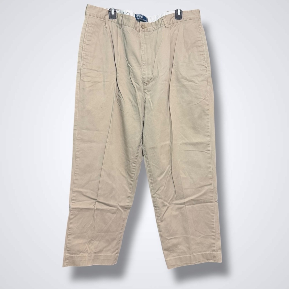 Polo Ralph Lauren Pants Mens 40 X 30 hammond Solid Beige Chino Preppy
